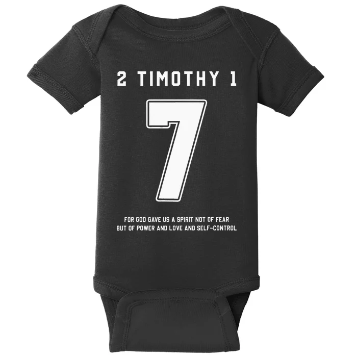 2 Timothy 17 Bible Verse Team Sports Jersey Christian Baby Bodysuit