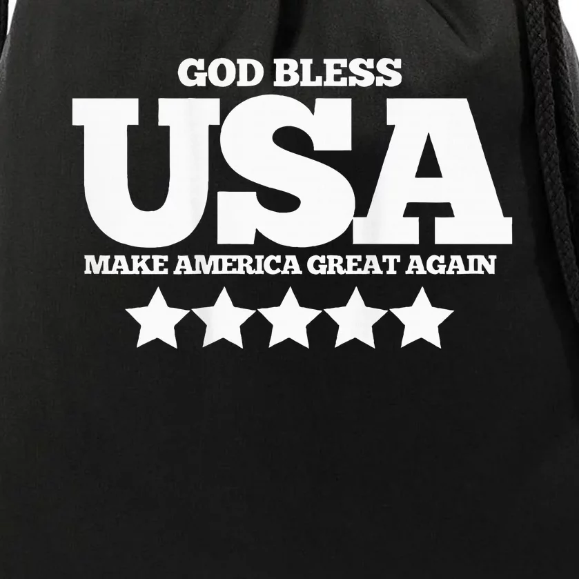 2024 Trump 45 47 Ultra Maga God Bless Usa Drawstring Bag