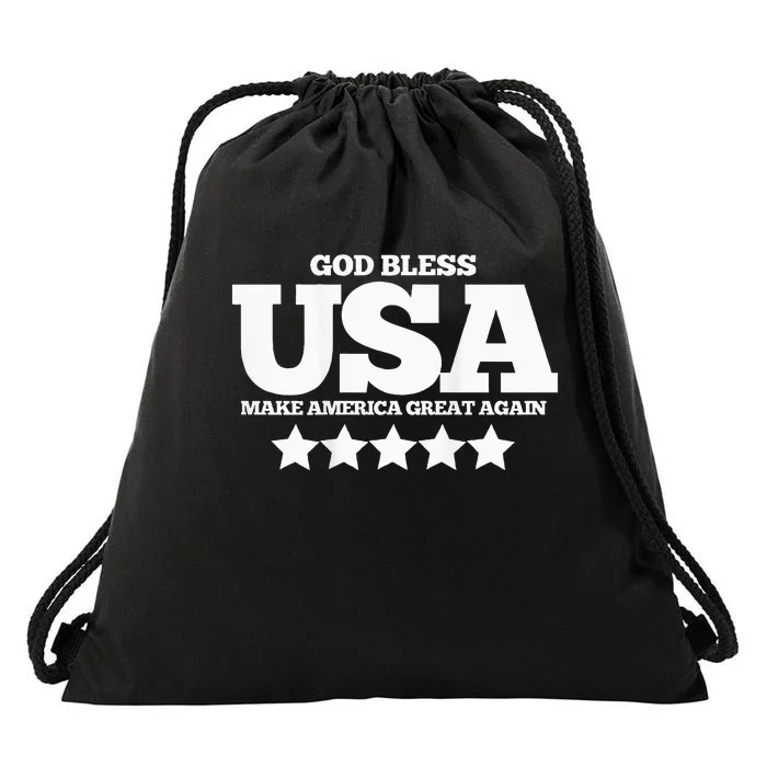 2024 Trump 45 47 Ultra Maga God Bless Usa Drawstring Bag