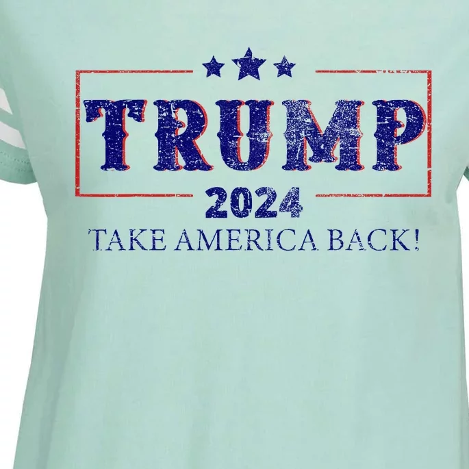 2024 Take America Back Trump Make America Enza Ladies Jersey Football T-Shirt