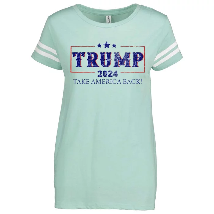 2024 Take America Back Trump Make America Enza Ladies Jersey Football T-Shirt