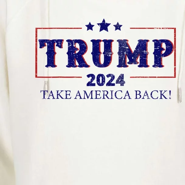 2024 Take America Back Trump Make America Womens Funnel Neck Pullover Hood