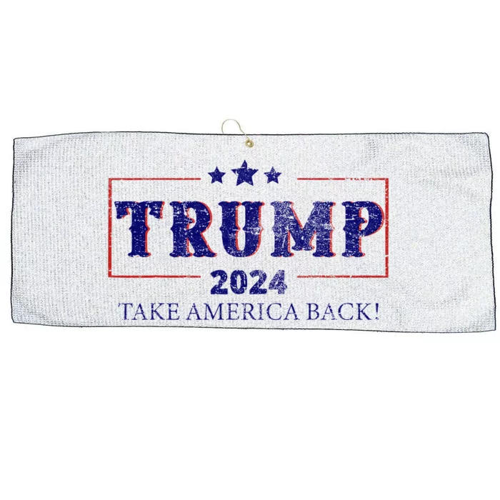 2024 Take America Back Trump Make America Large Microfiber Waffle Golf Towel