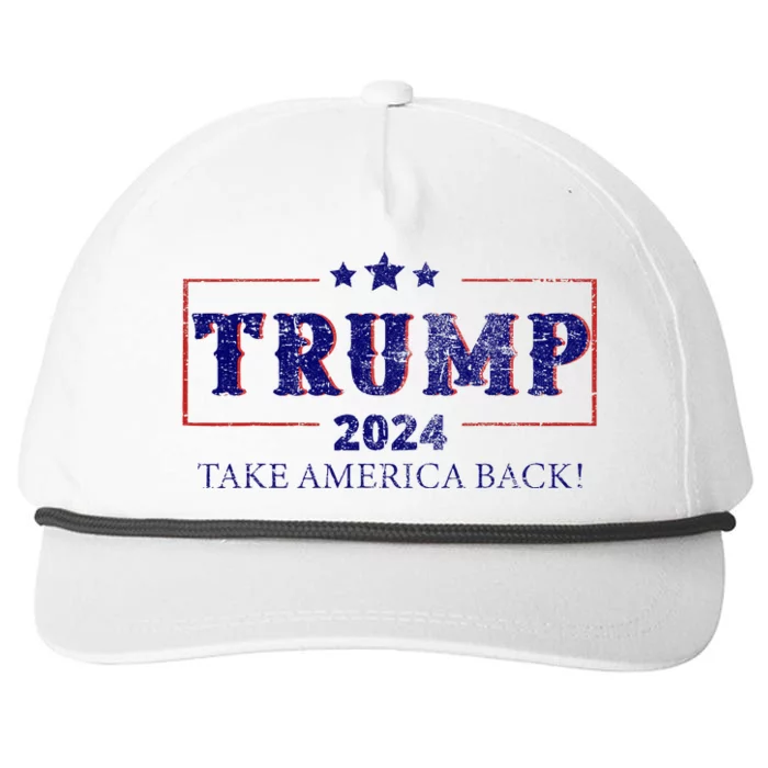 2024 Take America Back Trump Make America Snapback Five-Panel Rope Hat