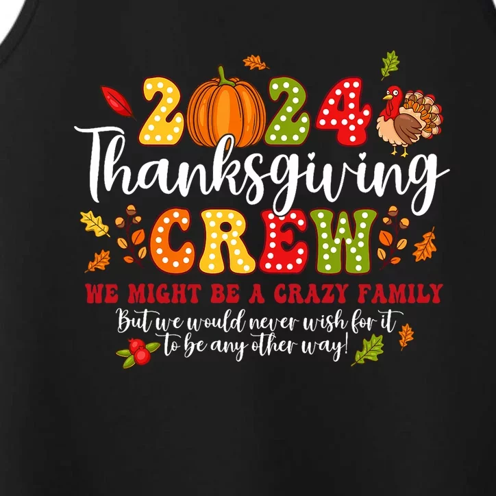 2024 Thanksgiving Crew Turkey Fall Family Matching Performance Tank