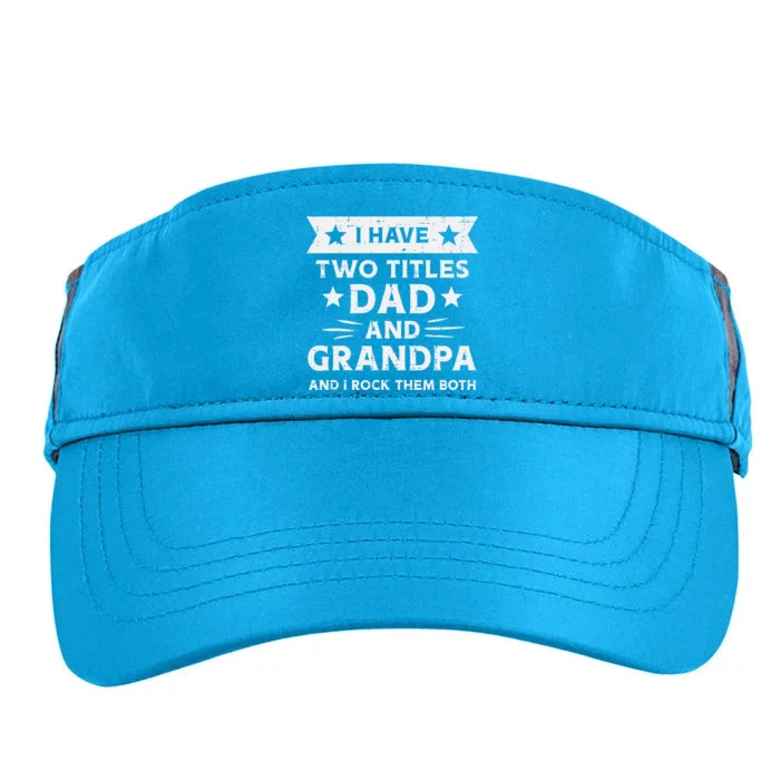 2 Titles Dad Grandpa Funny Fathers Grandparent Day Papa Adult Drive Performance Visor