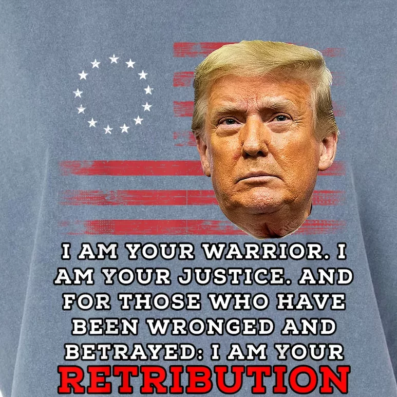 2024 Trump Desantis Florida CPAC I Am Your Retribution Trumo Garment-Dyed Women's Muscle Tee