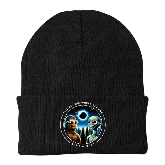 2024 Total Eclipse Bigfoot Alien Out Of This World Eclipse Knit Cap Winter Beanie