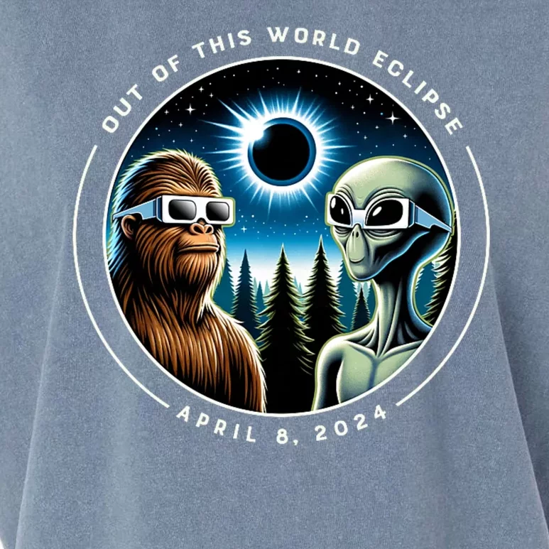 2024 Total Eclipse Bigfoot Alien Out Of This World Eclipse Garment-Dyed Women's Muscle Tee