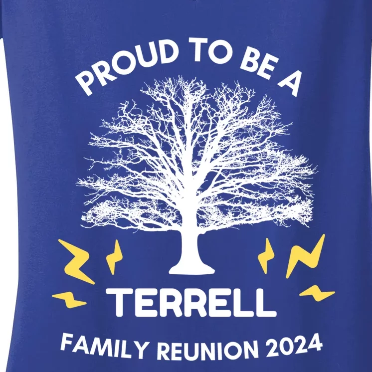 2024 Terrell Family Reunion Party Matching Family Tree Gift Women's V-Neck T-Shirt