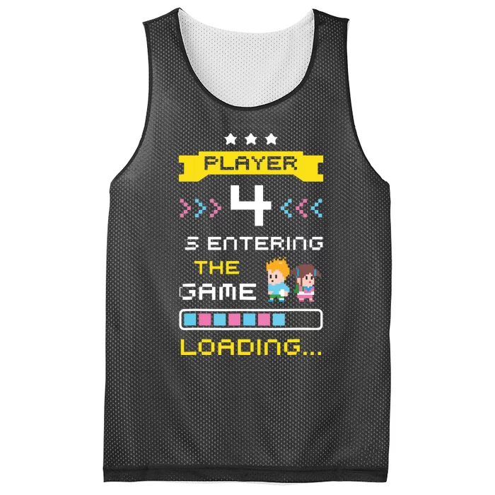 2nd Time Gaming Pregnancy Announcement Gamer Cute New Baby Mesh Reversible Basketball Jersey Tank