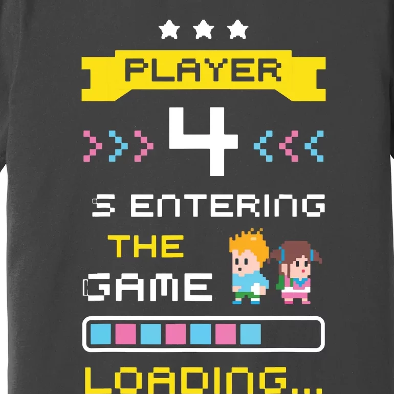 2nd Time Gaming Pregnancy Announcement Gamer Cute New Baby Premium T-Shirt