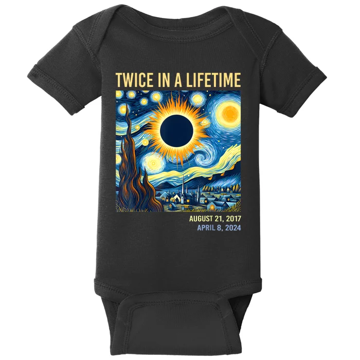 2024 Twice In A Lifetime Total Solar Eclipse Baby Bodysuit