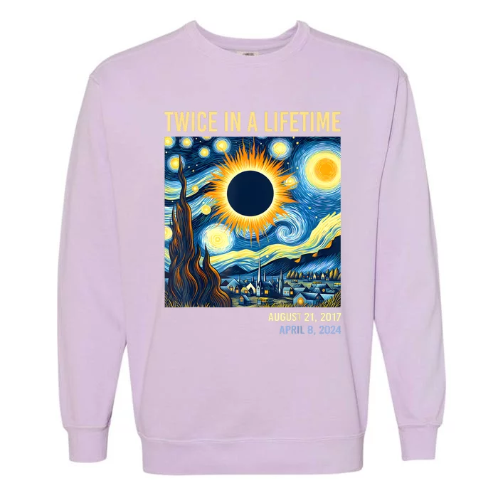 2024 Twice In A Lifetime Total Solar Eclipse Garment-Dyed Sweatshirt