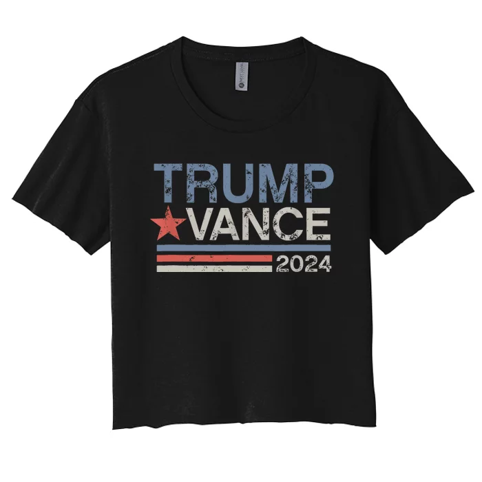 2024 Trump Jd Vance Vp Presidential Election Maga Usa Women's Crop Top Tee