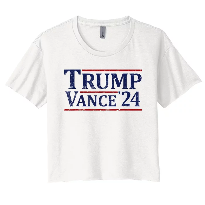 2024 Trump Jd Vance Vp Presidential Election Maga Usa Women's Crop Top Tee