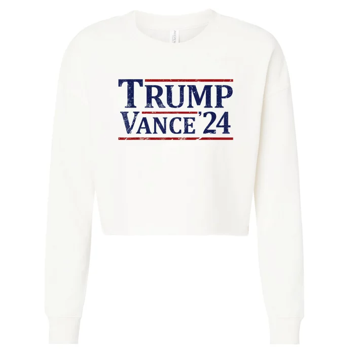 2024 Trump Jd Vance Vp Presidential Election Maga Usa Cropped Pullover Crew