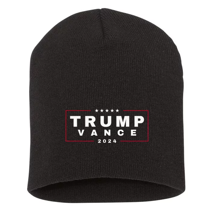 2024 Trump Jd Vance Vp Presidential Election Maga Usa Short Acrylic Beanie