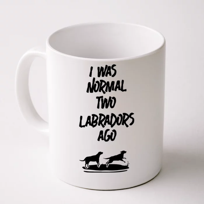 2 Two Labrador Retriever Ago Black Yellow Chocolate Lab Front & Back Coffee Mug