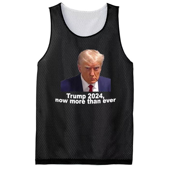 2024 Trump MUG SHOT NOW MORE THEN EVER Mesh Reversible Basketball Jersey Tank