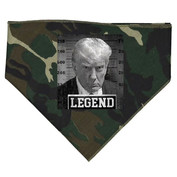 2024 Trump Mugshot Funny Donald Trump Legend USA-Made Doggie Bandana