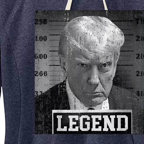 2024 Trump Mugshot Funny Donald Trump Legend Women's Fleece Hoodie