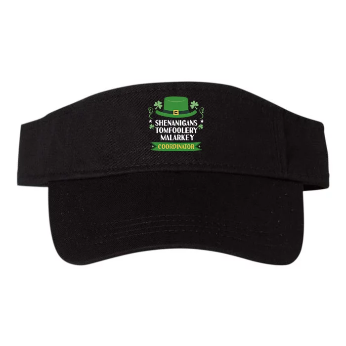 2024 Tomfoolery Malarkey Shenanigans Coordinator Funny Irish Cool Gift Valucap Bio-Washed Visor