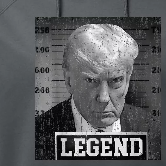 2024 Trump Mugshot Funny Donald Trump Legend Performance Fleece Hoodie