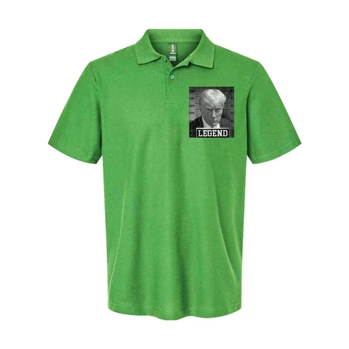 2024 Trump Mugshot Funny Donald Trump Legend Softstyle Adult Sport Polo