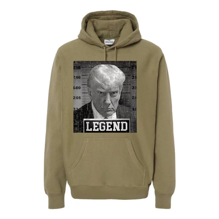 2024 Trump Mugshot Funny Donald Trump Legend Premium Hoodie