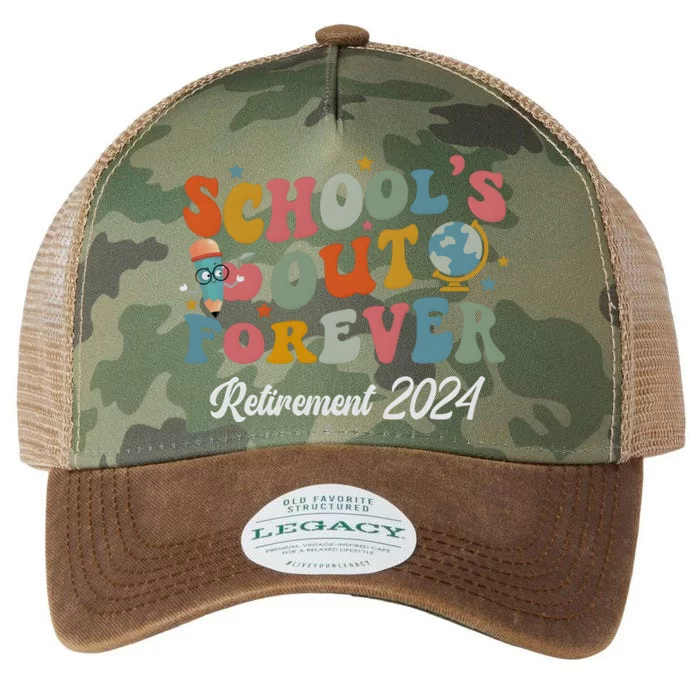 2024 Teacher Retirement SchoolS Out Forever Legacy Tie Dye Trucker Hat