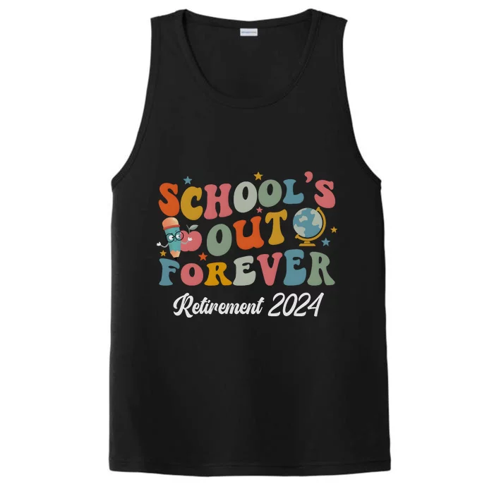 2024 Teacher Retirement SchoolS Out Forever Performance Tank