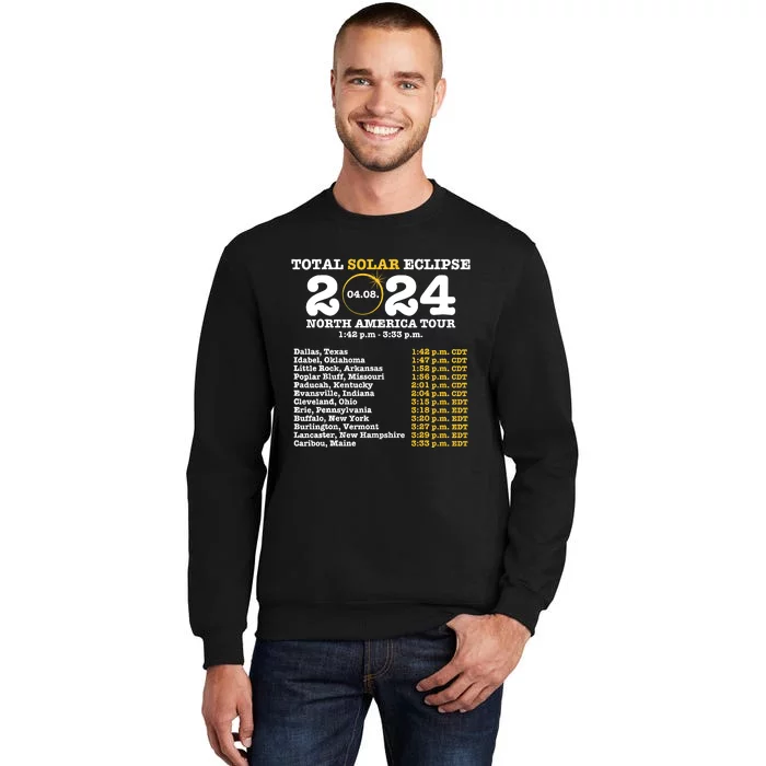 2024 Total Solar Eclipse April 8 Path Of The Eclipse Tall Sweatshirt