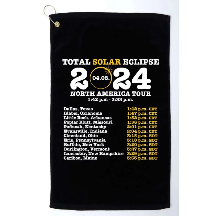 2024 Total Solar Eclipse April 8 Path Of The Eclipse Platinum Collection Golf Towel