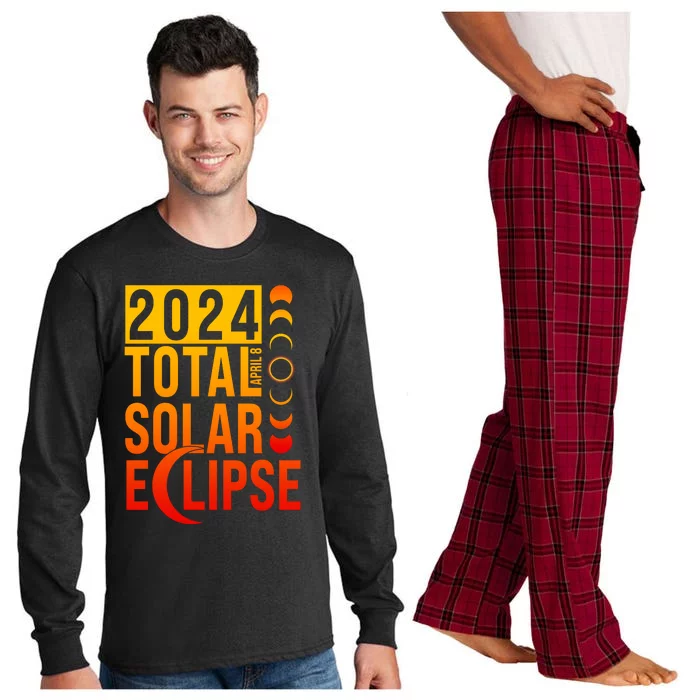 2024 Total Solar Eclipse April 8 Long Sleeve Pajama Set