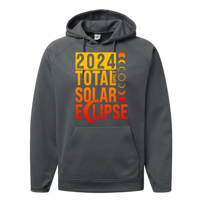 2024 Total Solar Eclipse April 8 Performance Fleece Hoodie