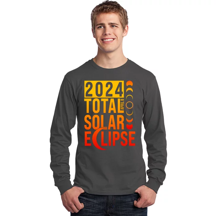 2024 Total Solar Eclipse April 8 Long Sleeve Shirt