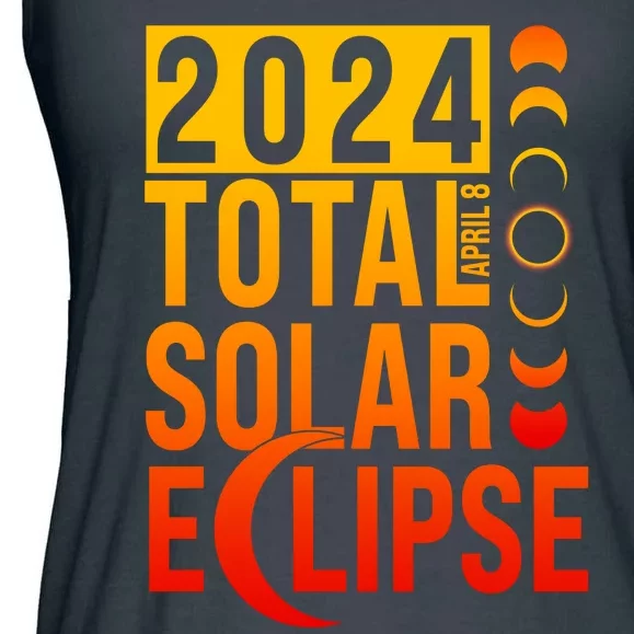 2024 Total Solar Eclipse April 8 Ladies Essential Flowy Tank