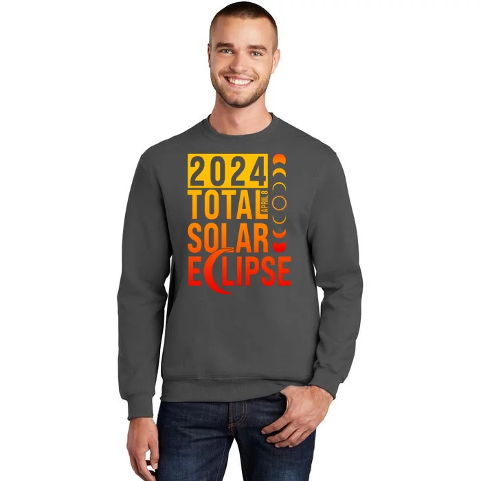 2024 Total Solar Eclipse April 8 Tall Sweatshirt