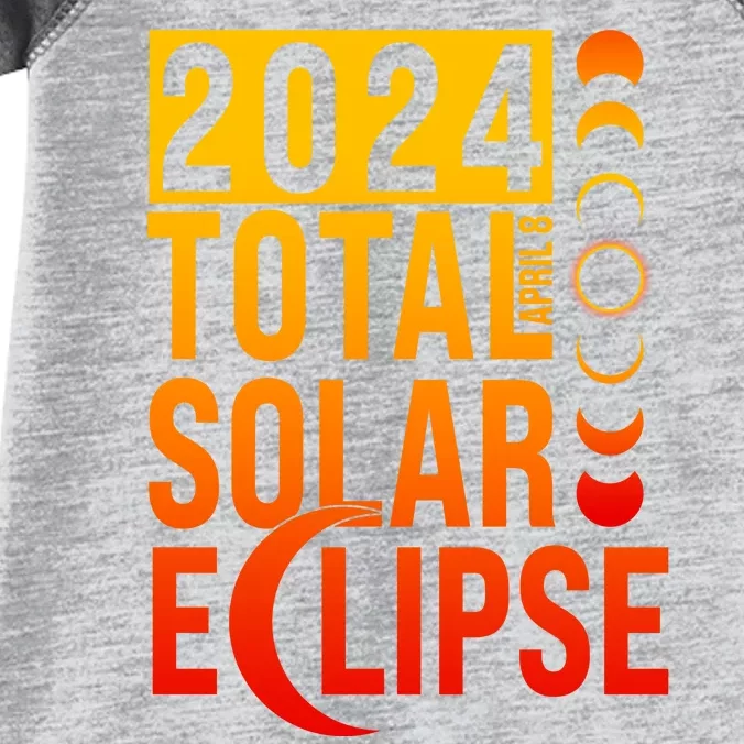 2024 Total Solar Eclipse April 8 Infant Baby Jersey Bodysuit