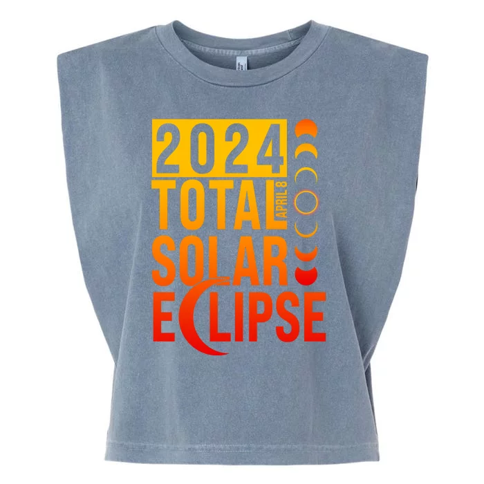 2024 Total Solar Eclipse April 8 Garment-Dyed Women's Muscle Tee