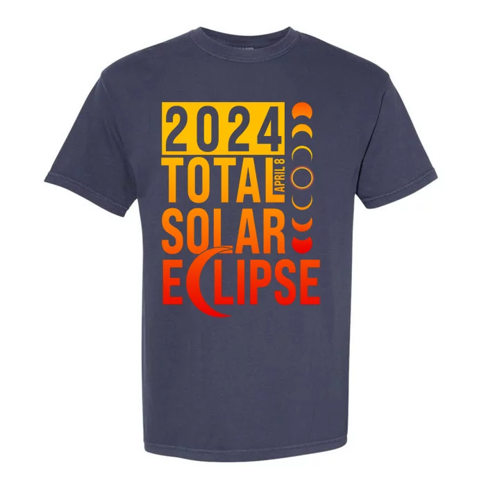 2024 Total Solar Eclipse April 8 Garment-Dyed Heavyweight T-Shirt