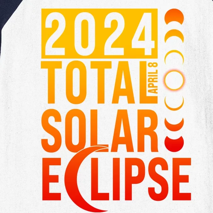 2024 Total Solar Eclipse April 8 Baseball Sleeve Shirt