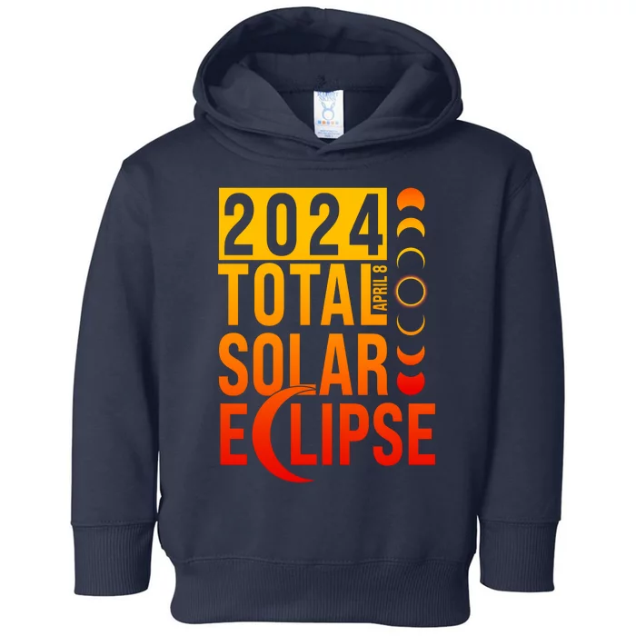 2024 Total Solar Eclipse April 8 Toddler Hoodie