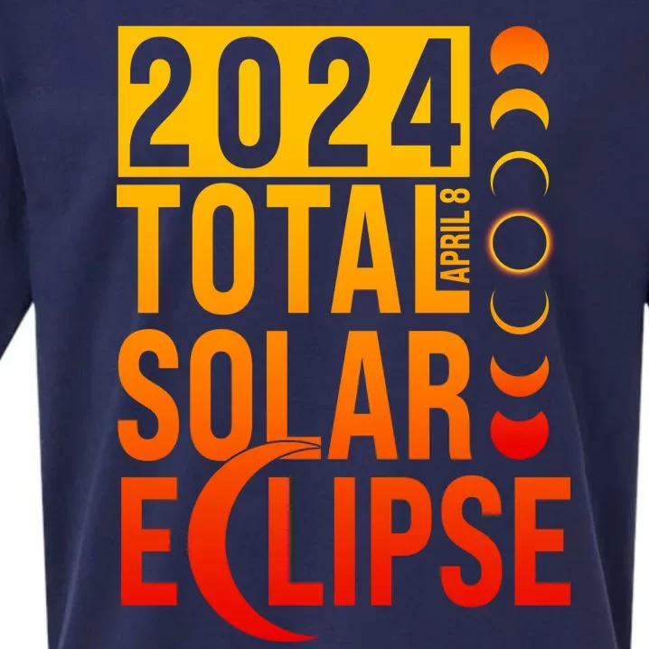 2024 Total Solar Eclipse April 8 Sueded Cloud Jersey T-Shirt