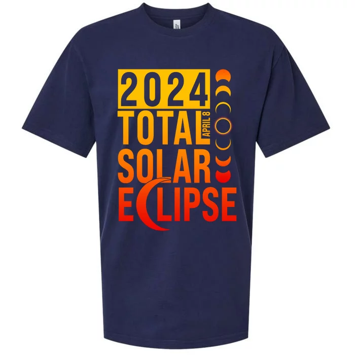 2024 Total Solar Eclipse April 8 Sueded Cloud Jersey T-Shirt