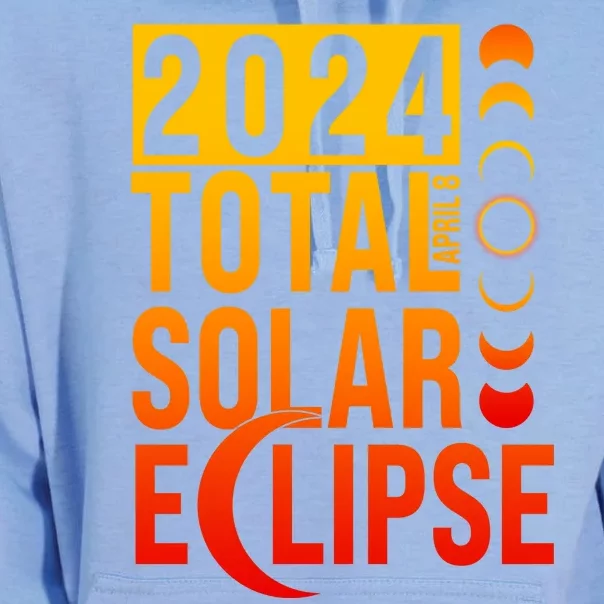 2024 Total Solar Eclipse April 8 Unisex Surf Hoodie