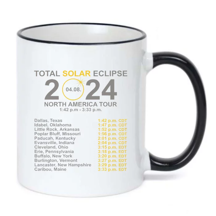 2024 Total Solar Eclipse April 8 Path Of The Eclipse Black Color Changing Mug