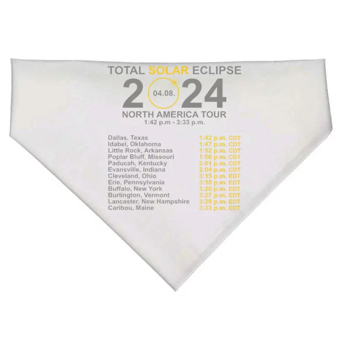 2024 Total Solar Eclipse April 8 Path Of The Eclipse USA-Made Doggie Bandana