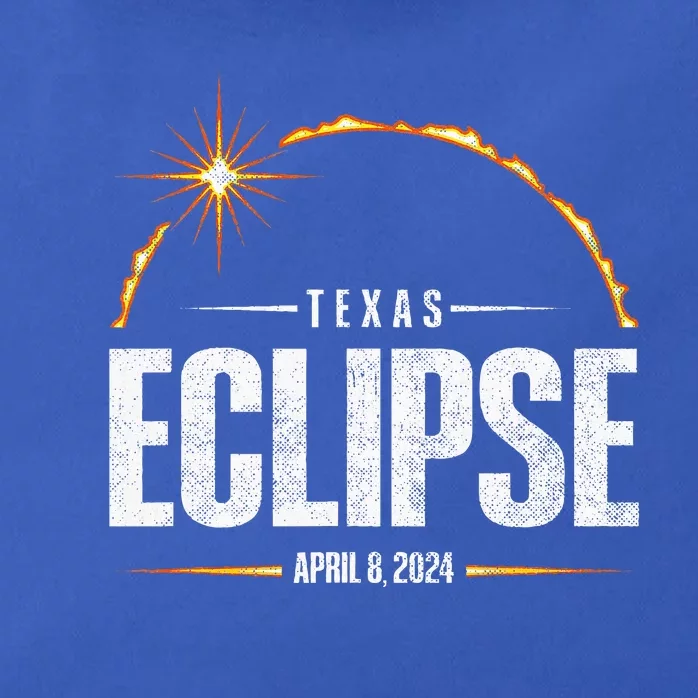 2024 Total Solar Eclipse Texas Total Eclipse 2024 Zip Tote Bag